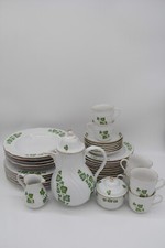 39tlg. Pirkenhammer Porzellan Rose Weinlaub Essservice Geschirr Kaffeeservice