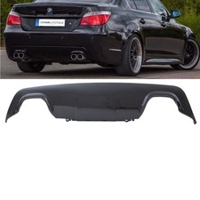 Heckdiffusor Carbon Glanz passt für BMW E60 E61 M Paket M5 4 Rohr Duplex 03-10