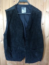 Lederweste XXL Schwarz
