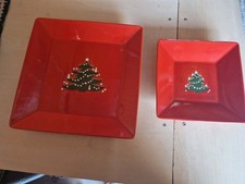 Weihnachtsteller Porzellan 2 Stück