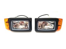 2x Scheinwerfer mit Blinker 12V für Radlader Baumaschinen Schlepper Bagger JCB