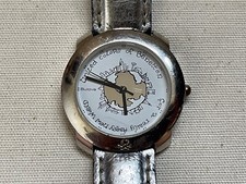 Benetton Armband Uhr by Bulova - Happy new World - Silber 1993 Retro Vintage