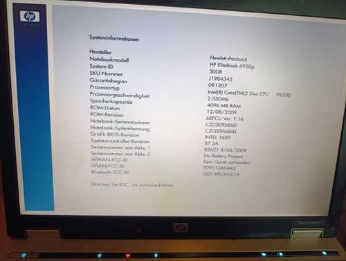Elitebook 6930p intel - 6930p,