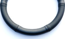 Teil PERFORIERTES Lenkradbezug LEDER Lenkradhülle Lenkradschoner Schwarz Ø 37-39