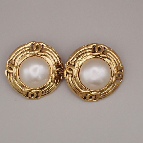 Chanel vintage rund clip - vintage, clip-on