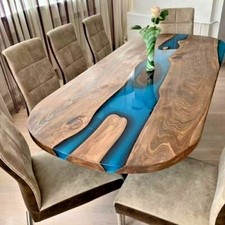 Ocean Blue Epoxy River Table