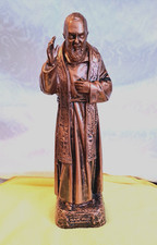 SAN PIO da Pietrelcino/ Pater Pio Figur/RESINART(Kunst mit Harz)Bronziert &Color