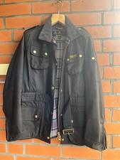 Barbour Wachs International Wachsjacke mit Gürtel Jacke UK12 38 L1925