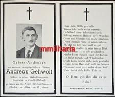 Sterbebild WWII Soldat