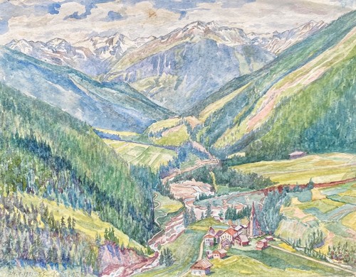 Aquarell kals osttirol - aquarell, "