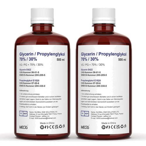 2x500ml imecig glycerin - glycerin, 70%