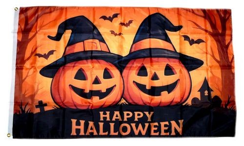 Flagge fahne happy halloween - /,