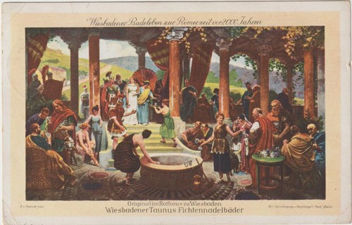 Kunstkarte wiesbadener - ak,