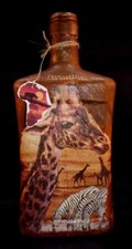 Vase Glas Afrika Safari Giraffe Zebra afrikanisch handmade 
