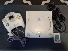 SEGA DREAMCAST + Kontroller + VMU, 100%OK! Schönes Weiß!