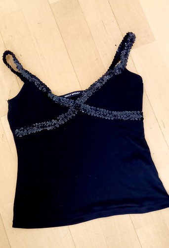 Schwarzes top mit pailletten - mit,
