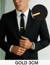 Gold Herren 3CM Krawatte Clip