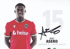 Autogrammkarte Noel Aseko -