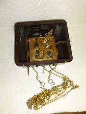 Antikes Uhrwerk F H S, Zeiger+Gehäuse+Pendelstange+Gong, Pendeluhr, Bastler