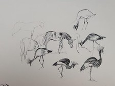 Original Tinten Zeichnung