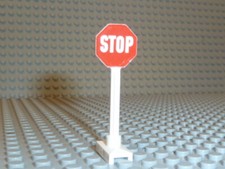 LEGO® Classic Town Zubehör 1x Straßenschild Stop sign 739p01 F2280