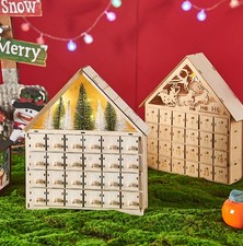 NEU Adventskalender Holz zum Befüllen Weihnachts-Deko  DE Herkunft