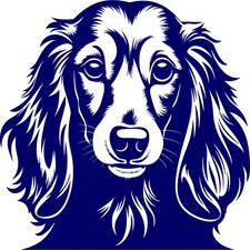 Aufkleber Auto Sticker Hund 17 Langhaar Dackel Wandtattoo