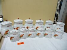 1151.      12 x   alte  Vorratsdosen  Porzellan Gewürzdosen Aufbewahrung