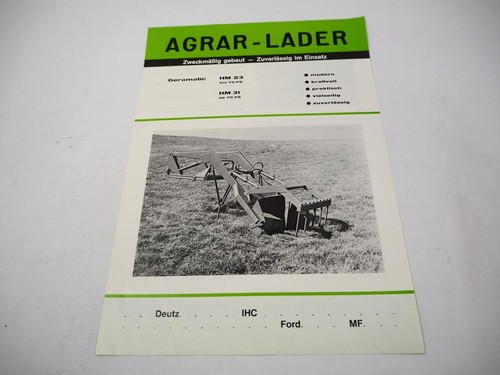 Originaler prospekt agrarlader - originaler,