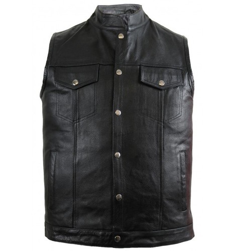 Biker lederweste jeans - lederweste,