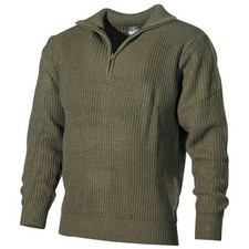 Bundeswehr Marine Pullover Troyer, mit Reißverschluss BW Strickpullover S - 3XL