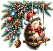 Bunte Weihnachten Igel