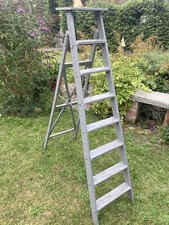 Alte Holzleiter Malerleiter Sprossenleiter Klappleiter Pflanzentreppe ca. 175 cm