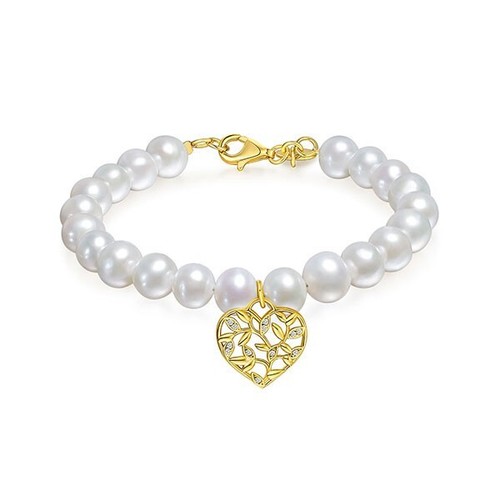 14k gelbgold süßwasserperlen - 14k,