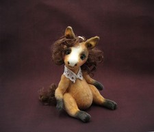 Teddybär Pferd Pony Teddy Sammlung Kunstarbeit Handarbeit 26 Cm NEU