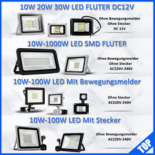 10 20W 50W 100W 300W 500W 1000W LED Fluter Flutlicht Außen Strahler Scheinwerfer