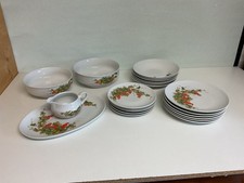 22tlg.Speiseservice Teller Platten Schalen 1777 Henneberg Porzellan mit Motiv