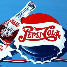 PEPSI COLA Altes Emailschild