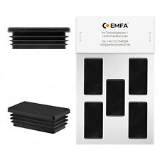 Lamellenstopfen Endkappe Abdeckkappen rechteckig Kunststoff Kappen schwarz