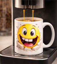 Lustige Tasse Smiley Emoji 3D