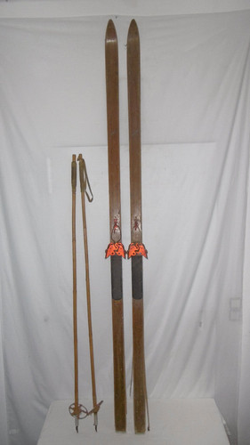 Antike holz langlaufski - antike,