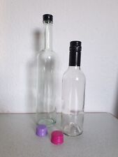 Glasflaschen leer 2 Stück 500ml 375ml zusätzliche farbige Schraubverschlüsse