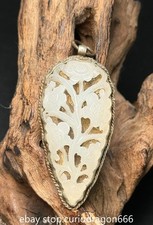 2" Silber Inlay Hetian weiße
