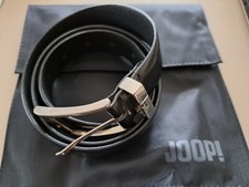 JOOP! Gürtel Leder Damen schwarz silber 80/95 cm lang, 3,2 cm breit