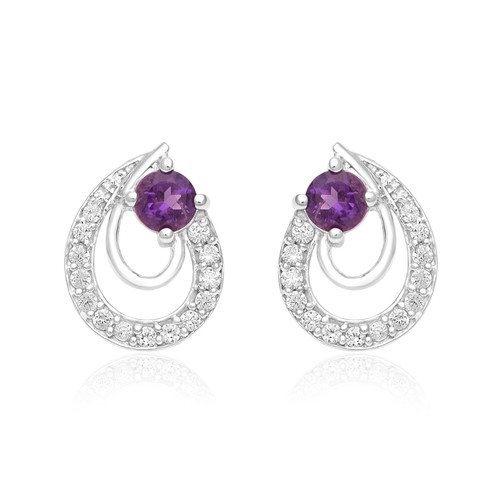 Runde form amethyst 925 - runde,