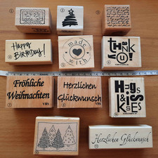 Holzstempel gebraucht - verschiedene Motive - Auswahl
