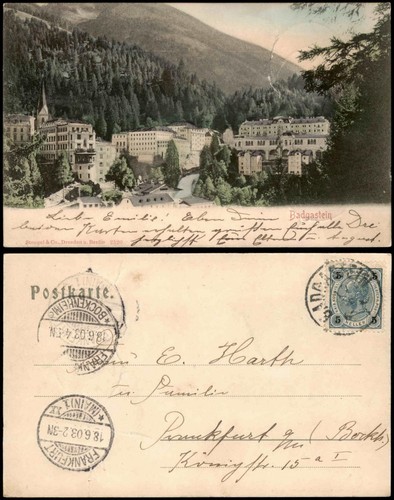 Ansichtskarte bad gastein - bad,