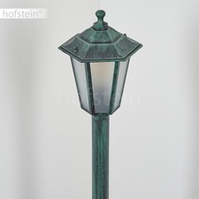 HOFSTEIN Rivale Wegeleuchte Garten Wegelampe aus Metall/Glas Grün-Schwarz/Weiß