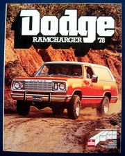 Prospekt brochure 1978 Dodge Ramcharger (USA)