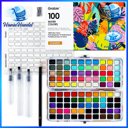 Aquarellfarben set 100 - aquarellfarben,